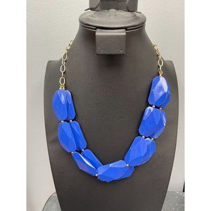 Independent Jewelry Bohemian Statement Necklace Chunky Blue Length 27 Inches